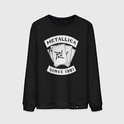 Свитшот хлопковый мужской Metallica Since 1981, цвет: черный
