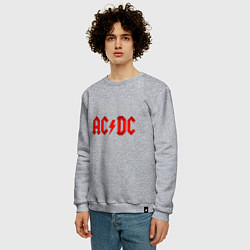 Свитшот хлопковый мужской AC/DC: Black Ice, цвет: меланж — фото 2