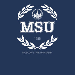 Свитшот хлопковый мужской MSU, цвет: тёмно-синий — фото 2