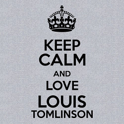 Свитшот хлопковый мужской Keep Calm & Love Louis Tomlinson, цвет: меланж — фото 2