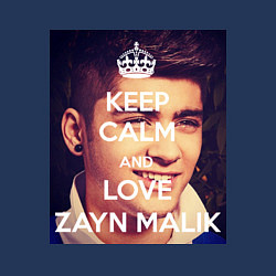 Свитшот хлопковый мужской Keep Calm & Love Zayn Malik, цвет: тёмно-синий — фото 2