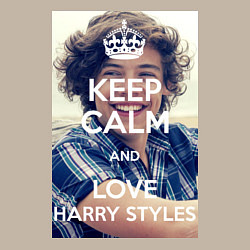 Свитшот хлопковый мужской Keep Calm & Love Harry Styles, цвет: миндальный — фото 2