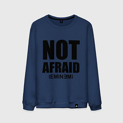 Свитшот хлопковый мужской Not Afraid, цвет: тёмно-синий