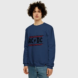 Свитшот хлопковый мужской AC/DC Voltage, цвет: тёмно-синий — фото 2