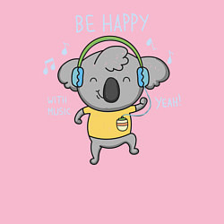 Свитшот хлопковый мужской Koala: Be Happy, цвет: светло-розовый — фото 2