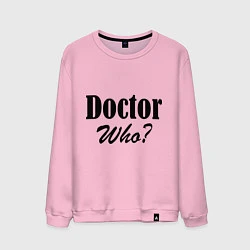 Свитшот хлопковый мужской Doctor Who?, цвет: светло-розовый