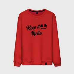 Свитшот хлопковый мужской Keep it Mello, цвет: красный