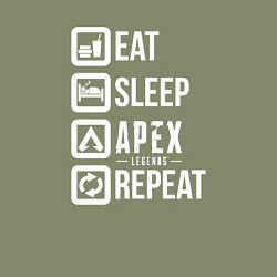 Свитшот хлопковый мужской Eat, Sleep, Apex, Repeat, цвет: авокадо — фото 2