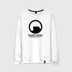Свитшот хлопковый мужской Black Mesa: Research Facility, цвет: белый