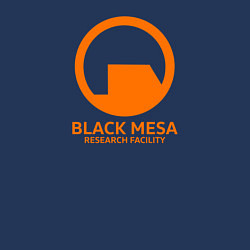 Свитшот хлопковый мужской Black Mesa: Research Facility, цвет: тёмно-синий — фото 2