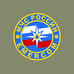 Свитшот хлопковый мужской Emercom Russia, цвет: авокадо — фото 2