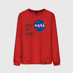 Свитшот хлопковый мужской Nasa i need my space, цвет: красный