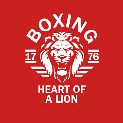 Свитшот хлопковый мужской Бокс - сердце льва, цвет: красный — фото 2