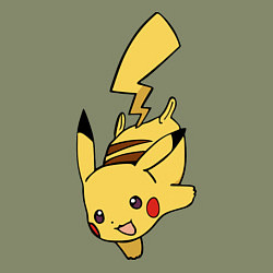 Свитшот хлопковый мужской Радостный Пикачуха, цвет: авокадо — фото 2