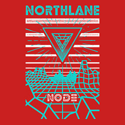 Свитшот хлопковый мужской Northlane: Node, цвет: красный — фото 2