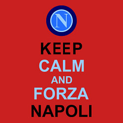 Свитшот хлопковый мужской Keep Calm & Forza Napoli, цвет: красный — фото 2