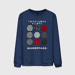 Свитшот хлопковый мужской TOP: Blurryface, цвет: тёмно-синий