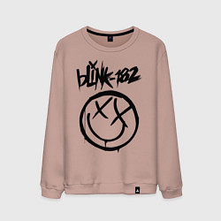 Свитшот хлопковый мужской BLINK-182, цвет: пыльно-розовый