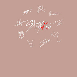 Свитшот хлопковый мужской STRAY KIDS АВТОГРАФЫ, цвет: пыльно-розовый — фото 2