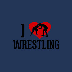 Свитшот хлопковый мужской I love wrestling, цвет: тёмно-синий — фото 2