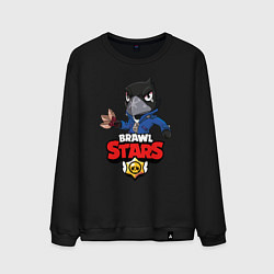 Свитшот хлопковый мужской BRAWL STARS CROW, цвет: черный