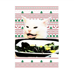 Свитшот хлопковый мужской Woman Yelling at a Cat, цвет: белый — фото 2