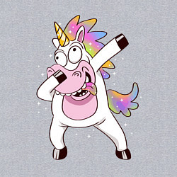 Свитшот хлопковый мужской Dabbing Unicorn, цвет: меланж — фото 2