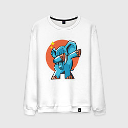 Свитшот хлопковый мужской Dab Elephant, цвет: белый