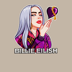 Свитшот хлопковый мужской BILLIE EILISH, цвет: миндальный — фото 2