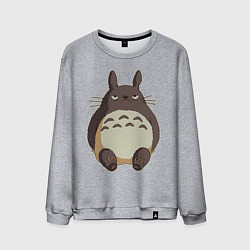 Свитшот хлопковый мужской Грустный Тоторо, цвет: меланж