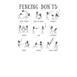 Свитшот хлопковый мужской Fencing donts, цвет: белый — фото 2