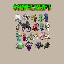 Свитшот хлопковый мужской Minecraft, цвет: миндальный — фото 2