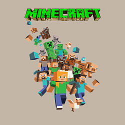 Свитшот хлопковый мужской Minecraft, цвет: миндальный — фото 2