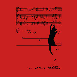 Свитшот хлопковый мужской Music cat, цвет: красный — фото 2