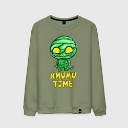 Свитшот хлопковый мужской Амуму, цвет: авокадо
