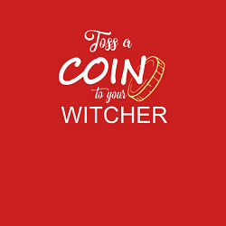 Свитшот хлопковый мужской Toss a coin to your Witcher, цвет: красный — фото 2