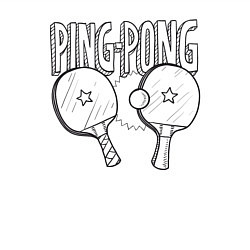 Свитшот хлопковый мужской Пинг понг, цвет: белый — фото 2