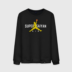 Свитшот хлопковый мужской Super Saiyan, цвет: черный