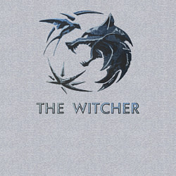 Свитшот хлопковый мужской Ведьмак Белый волк Геральт, цвет: меланж — фото 2