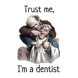 Свитшот хлопковый мужской Trust me, I'm a dentist, цвет: белый — фото 2