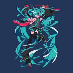 Свитшот хлопковый мужской Hatsune Miku Expo, цвет: тёмно-синий — фото 2