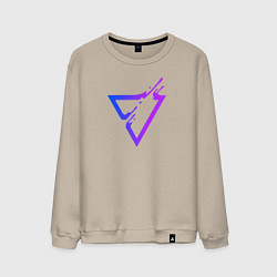 Свитшот хлопковый мужской Liquid Triangle, цвет: миндальный