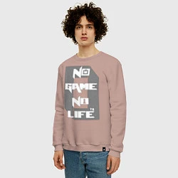 Свитшот хлопковый мужской No Game No Life Zero, цвет: пыльно-розовый — фото 2