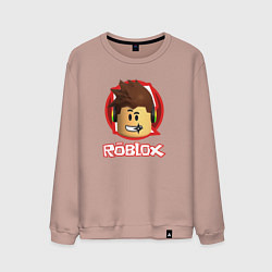 Свитшот хлопковый мужской ROBLOX, цвет: пыльно-розовый