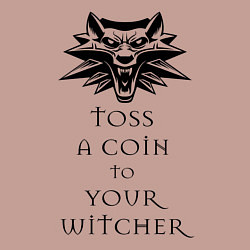 Свитшот хлопковый мужской Toss a coin to your witcher, цвет: пыльно-розовый — фото 2