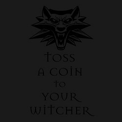 Свитшот хлопковый мужской Toss a coin to your witcher, цвет: черный — фото 2