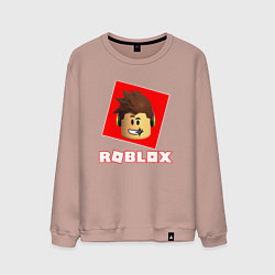 Свитшот хлопковый мужской ROBLOX, цвет: пыльно-розовый