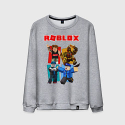 Свитшот хлопковый мужской ROBLOX, цвет: меланж