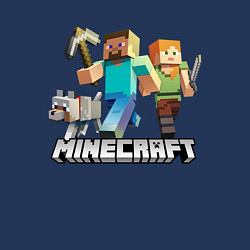 Свитшот хлопковый мужской MINECRAFT, цвет: тёмно-синий — фото 2