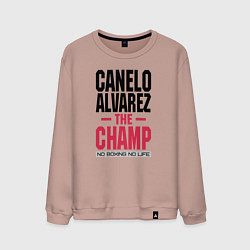 Свитшот хлопковый мужской Canelo Alvarez, цвет: пыльно-розовый